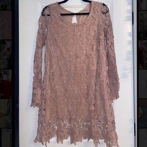 Charlotte Russe Pink Lace Dress